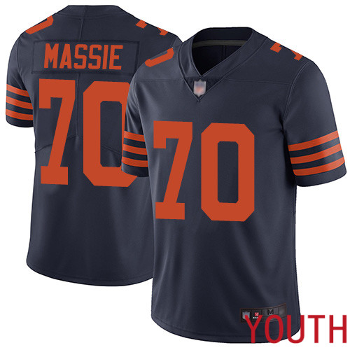 Chicago Bears Limited Navy Blue Youth Bobby Massie Jersey NFL Football #70 Rush Vapor Untouchable